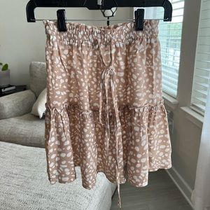 Beige polka dot skirt
